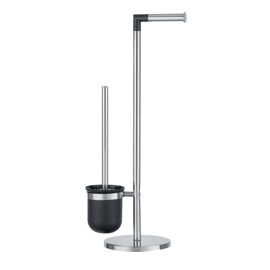 WENKO 21836800 - WC kefa PARUS 25,5x57 cm nerezová/strieborná/čierna
