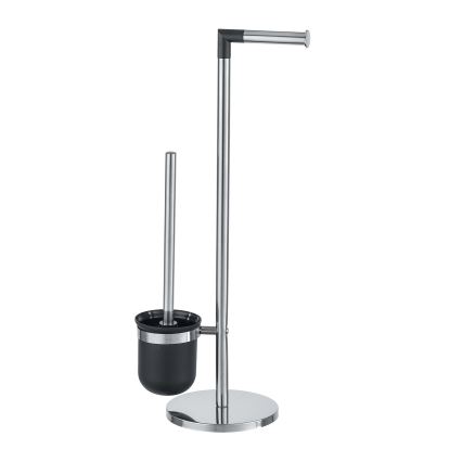 WENKO 21836800 - WC kefa PARUS 25,5x57 cm nerezová/strieborná/čierna