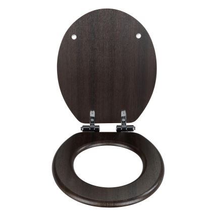 WENKO 22015100-WC sedadlo WENGE 35,5x42,5 cm hnedé/strieborné