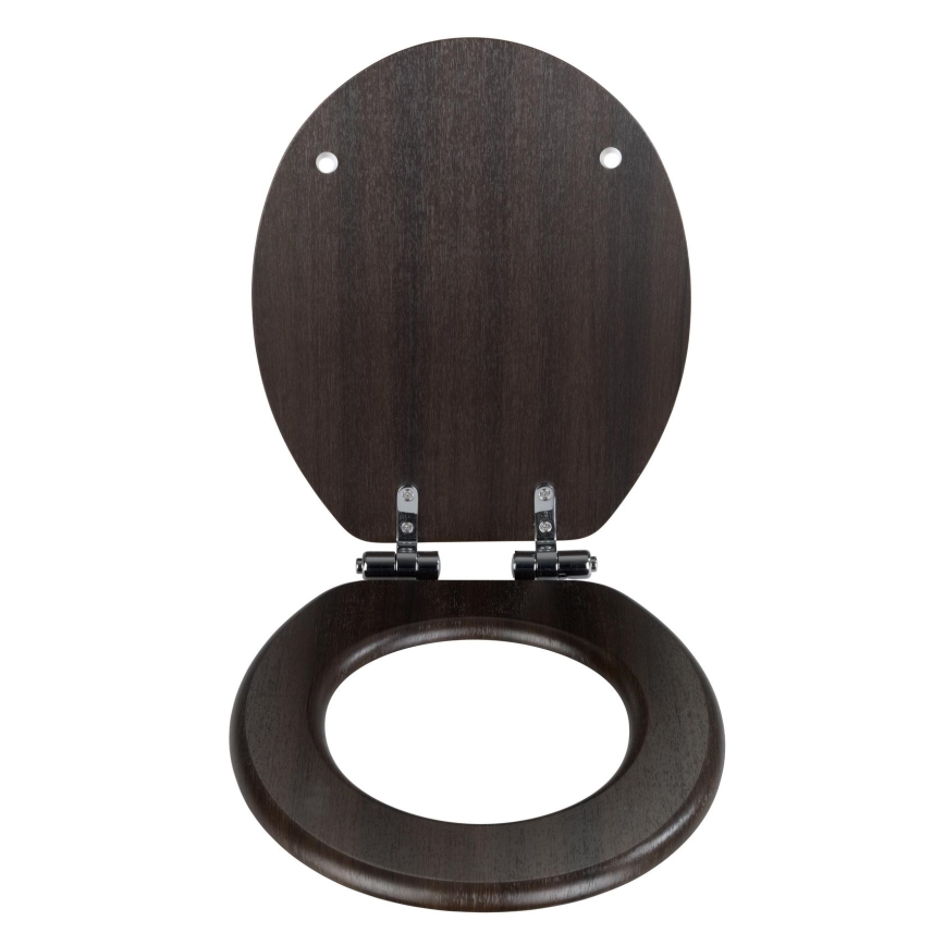 WENKO 22015100-WC sedadlo WENGE 35,5x42,5 cm hnedé/strieborné