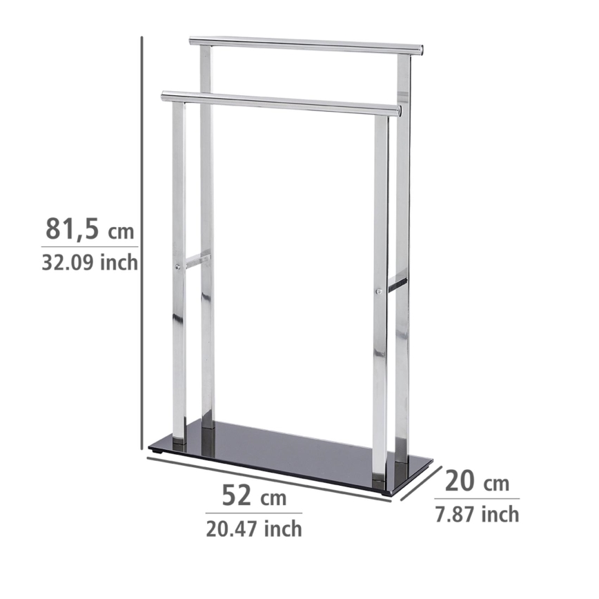 WENKO 22089100 – Vešiak LAVA 52x81,5 cm nerezový/strieborný/čierny