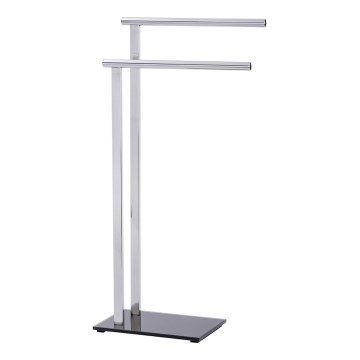 WENKO 22090100 - Stojan na uteráky LAVA 42x81 cm nerez/strieborná/čierna