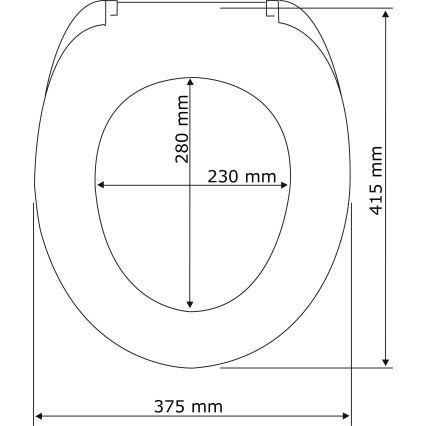 WENKO 22402100-WC sedadlo SAMOS 44,5x37,5 cm šedá/strieborná