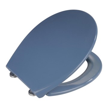 WENKO 22403100-WC sedátko SAMOS 44,5x37,5 cm modrá/strieborná
