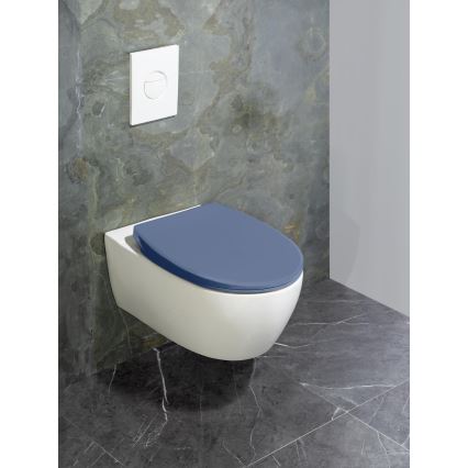 WENKO 22403100-WC sedátko SAMOS 44,5x37,5 cm modrá/strieborná