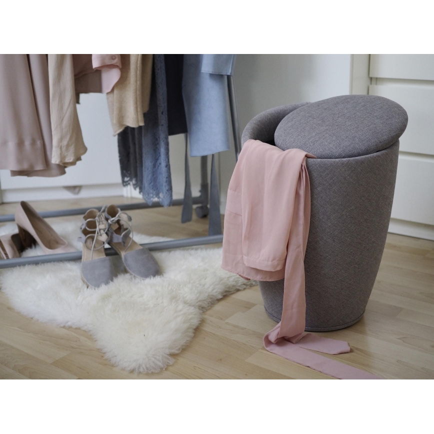 WENKO 22448100 - Stolička CANDY 36x50,5 cm šedá/čierna