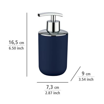 WENKO 22519100 - Dávkovač na mydlo BRASIL 320 ml modrý/lesklý chróm