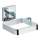 WENKO 22682100 -Držiak na fén VACUUM-LOC QUADRO ED 13,5x14 cm strieborný/chróm