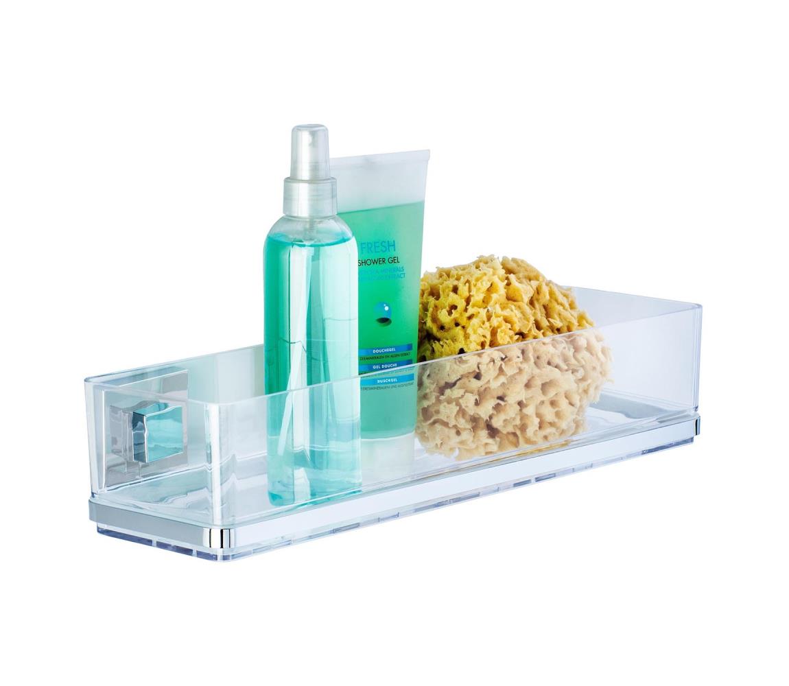 WENKO 22685100-Polica VACUUM-LOC QUADRO ED 38,5x14,5 cm strieborná/lesklý chróm 22685100