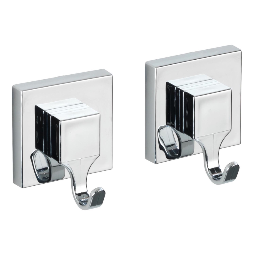 WENKO 22688100-Háčik VACUUM-LOC QUADRO ED 6x7 cm strieborný/lesklý chróm