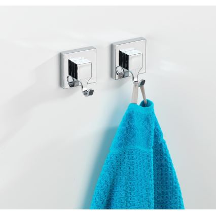 WENKO 22688100-Háčik VACUUM-LOC QUADRO ED 6x7 cm strieborný/lesklý chróm