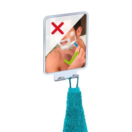 WENKO 22693100 - Kozmetické zrkadlo VACUUM-LOC QUADRO ED 14x19,5 cm lesklý chróm