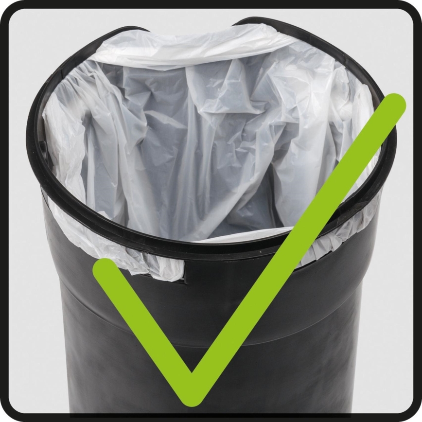 WENKO 22829100 - Kôš LEMAN 17x25 cm nerez/satén/čierna