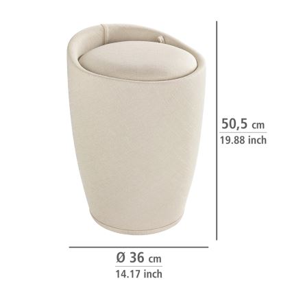 WENKO 22834100 - Stolička CANDY 36x50,5 cm béžová/čierna