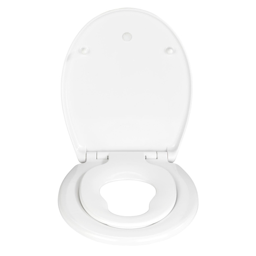 WENKO 22973100-WC sedadlo DELOS 44,5x37,5 cm biela/strieborná