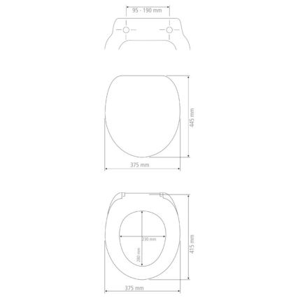 WENKO 22973100-WC sedadlo DELOS 44,5x37,5 cm biela/strieborná
