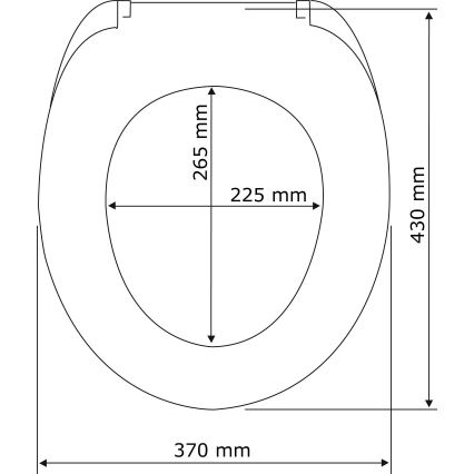 WENKO 22979100-WC sedátko PRÍRODNÝ BUK 35,5x42,5 cm hnedá/strieborná