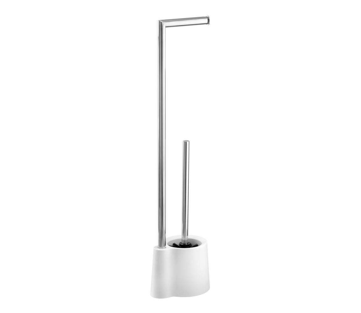 WENKO 22989100 - WC kefa AVOLA 13x70 cm nerez/biela/strieborná 22989100