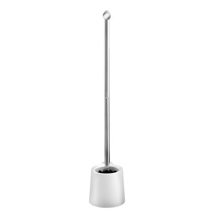 WENKO 22989100 - WC kefa AVOLA 13x70 cm nerez/biela/strieborná