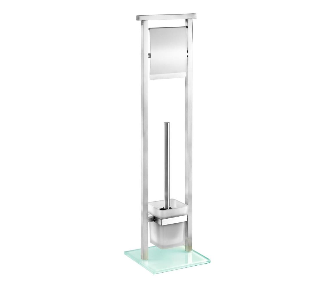 WENKO 22992100 - WC kefa DEBAR 18x73 cm nerez/satin/biela 22992100