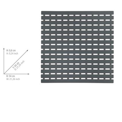 WENKO 23125100-Protišmyková podložka do sprchy ARINOS 54x54 cm sivá/sivá