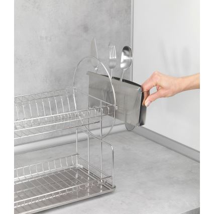 WENKO 2329100 - Odkvapávač riadu DUO 21x33 cm nerez/strieborná