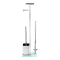 WENKO 23364100 - WC kefa DEBAR 21x70,5 cm nerezová/satinovaná/biela