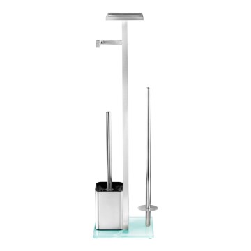 WENKO 23364100 - WC kefa DEBAR 21x70,5 cm nerezová/satinovaná/biela