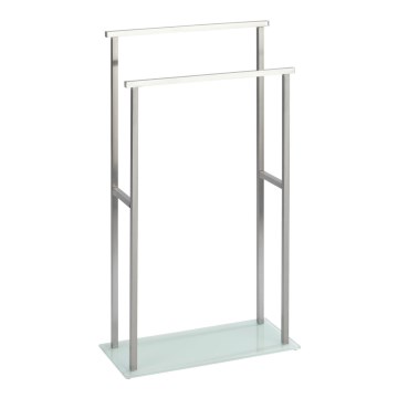 WENKO 23438100 - Stojan na uteráky DEBAR 20x83 cm nerezová oceľ/satén/biela