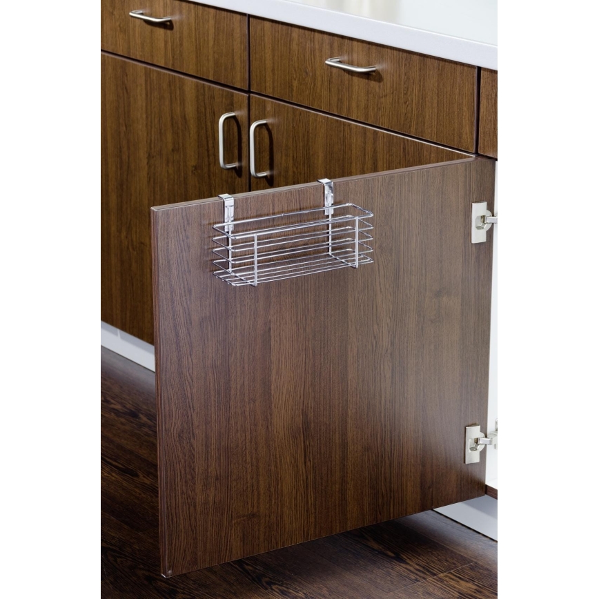 WENKO 2344100 - Košík SLIM 24x11,5 cm lesklý chróm/čierna