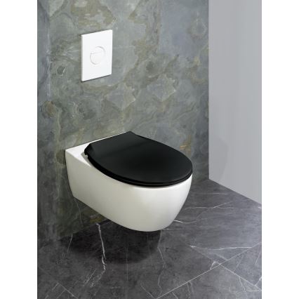 WENKO 23443100 - WC sedadlo KOS 44x37 cm čierna
