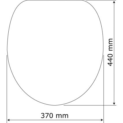 WENKO 23443100-WC sedadlo KOS 44x37 cm čierna/strieborná