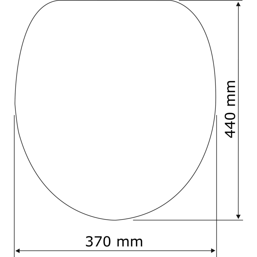 WENKO 23443100-WC sedadlo KOS 44x37 cm čierna/strieborná