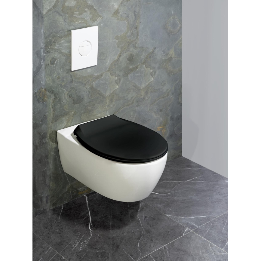 WENKO 23443100-WC sedadlo KOS 44x37 cm čierna/strieborná