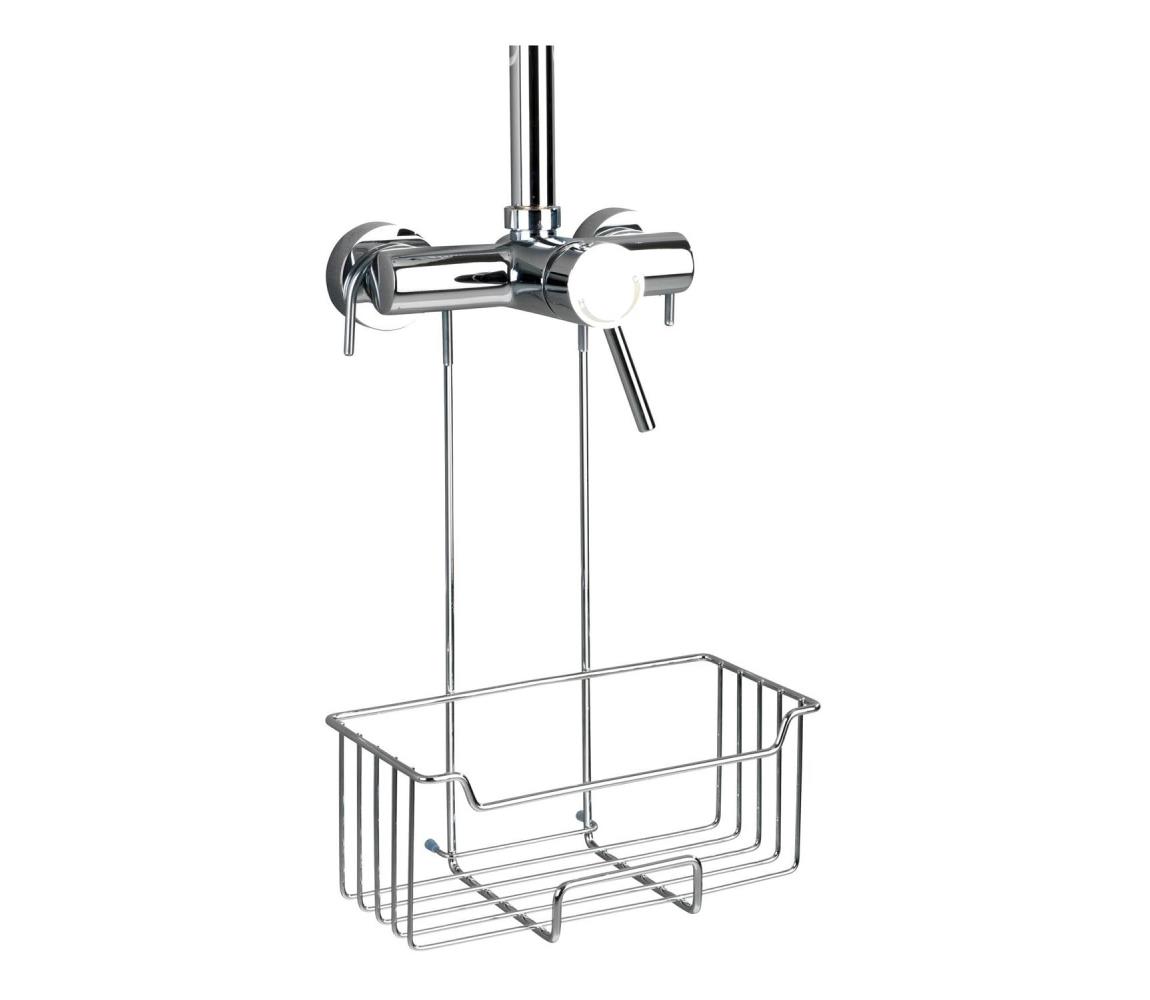 WENKO 23499100 - Sprchová polička MILO 25x36 cm nerezová/strieborná/priehľadná 23499100