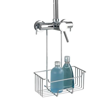 WENKO 23499100 - Sprchová polička MILO 25x36 cm nerezová/strieborná/priehľadná