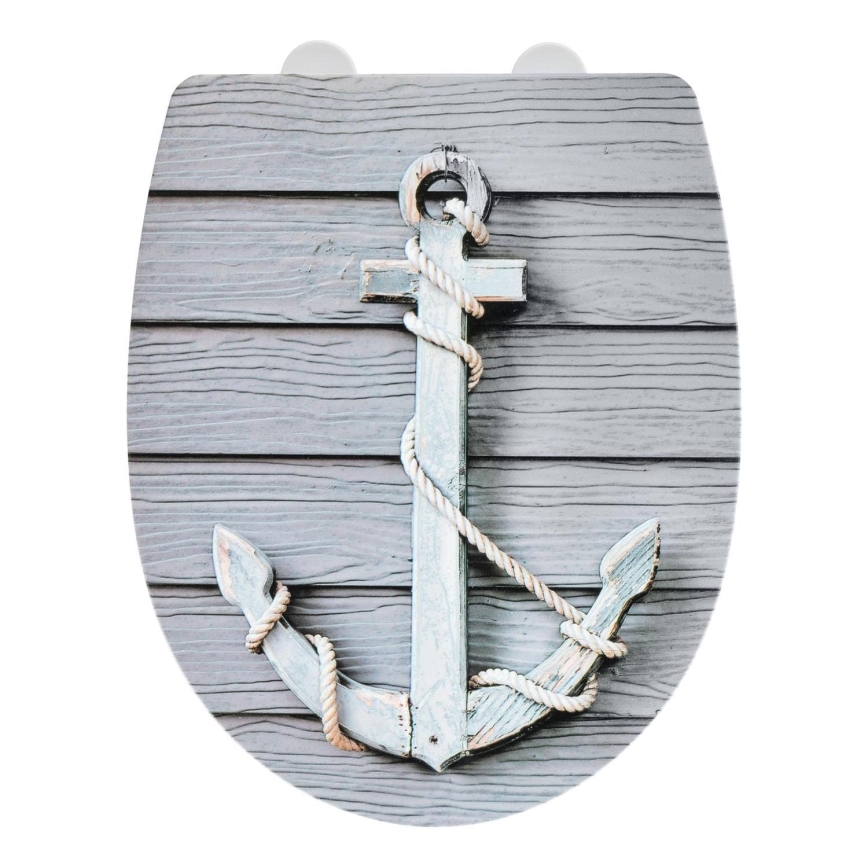 WENKO 23536100-WC WC sedadlo RELIEF 36,5 x 45 cm pestrofarebné/strieborné