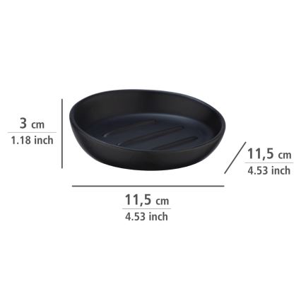 WENKO 23653100 - Mydelnička BADI 11,5x3 cm čierna