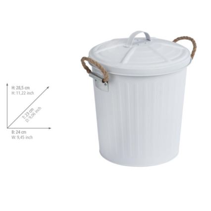 WENKO 23703100 - Kôš GARA 24x28,5 cm biela