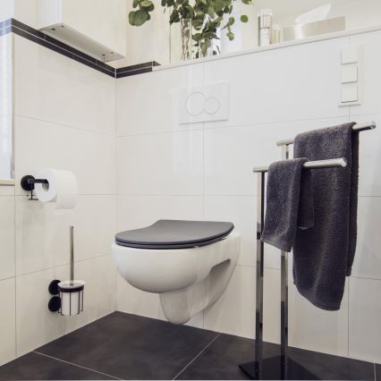 WENKO 23828100-WC sedadlo SEDILO 45,2x36,2 cm sivá/strieborná