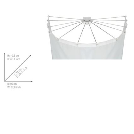 WENKO 23863100 - Sprchový držiak 96x72 cm nerez/biela