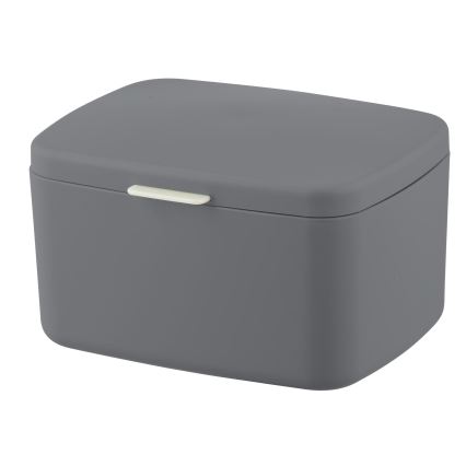 WENKO 23981100 - Úložný box BARCELONA 19,5x16 cm antracit/lesklý chróm