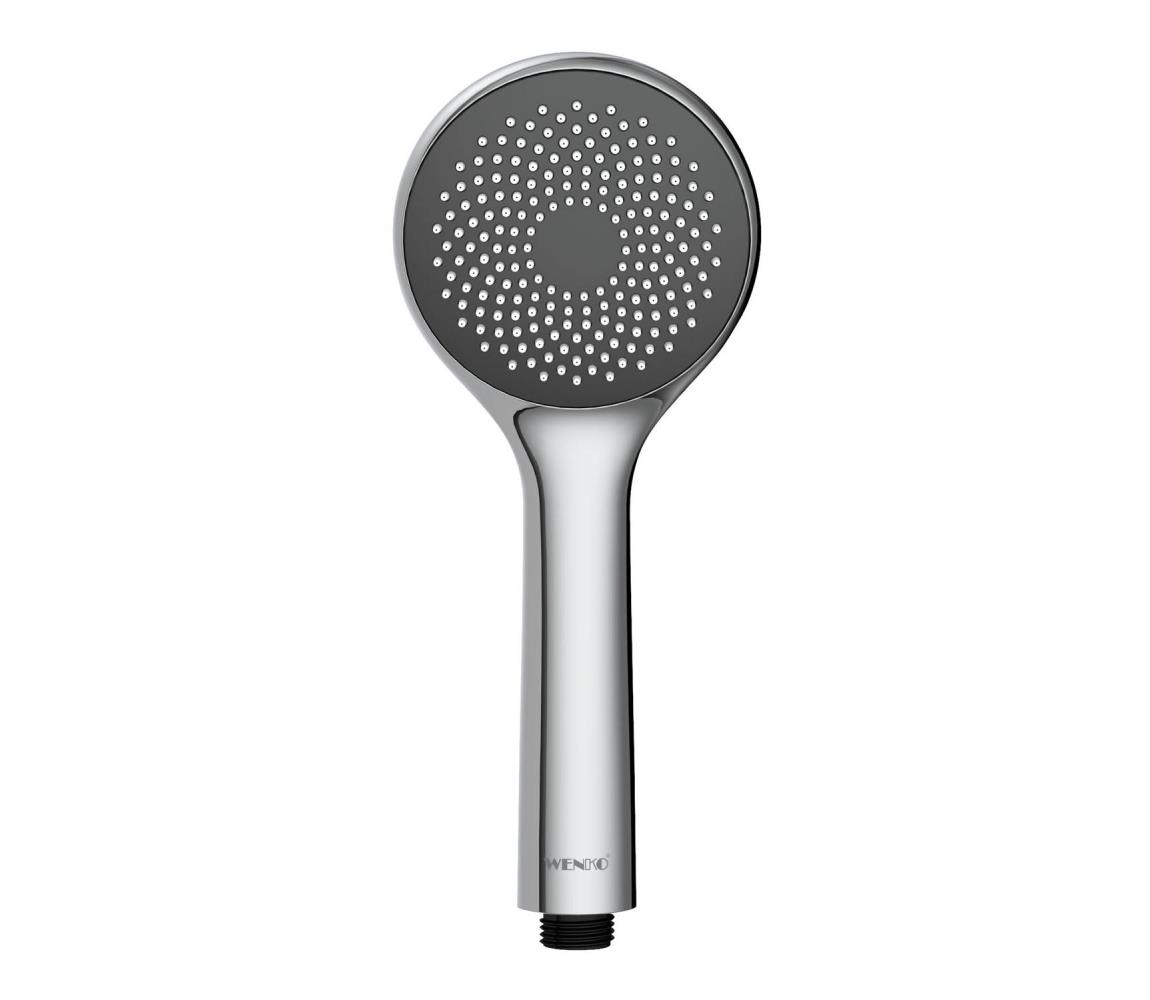 WENKO 23991100 - Sprchová hlavica WATERSAVING SYSTEM 9,5x9,5 cm lesklý chróm/šedá 23991100