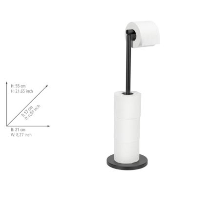 WENKO 24034100 - Držiak na toaletný papier 21x55 cm čierna/strieborná