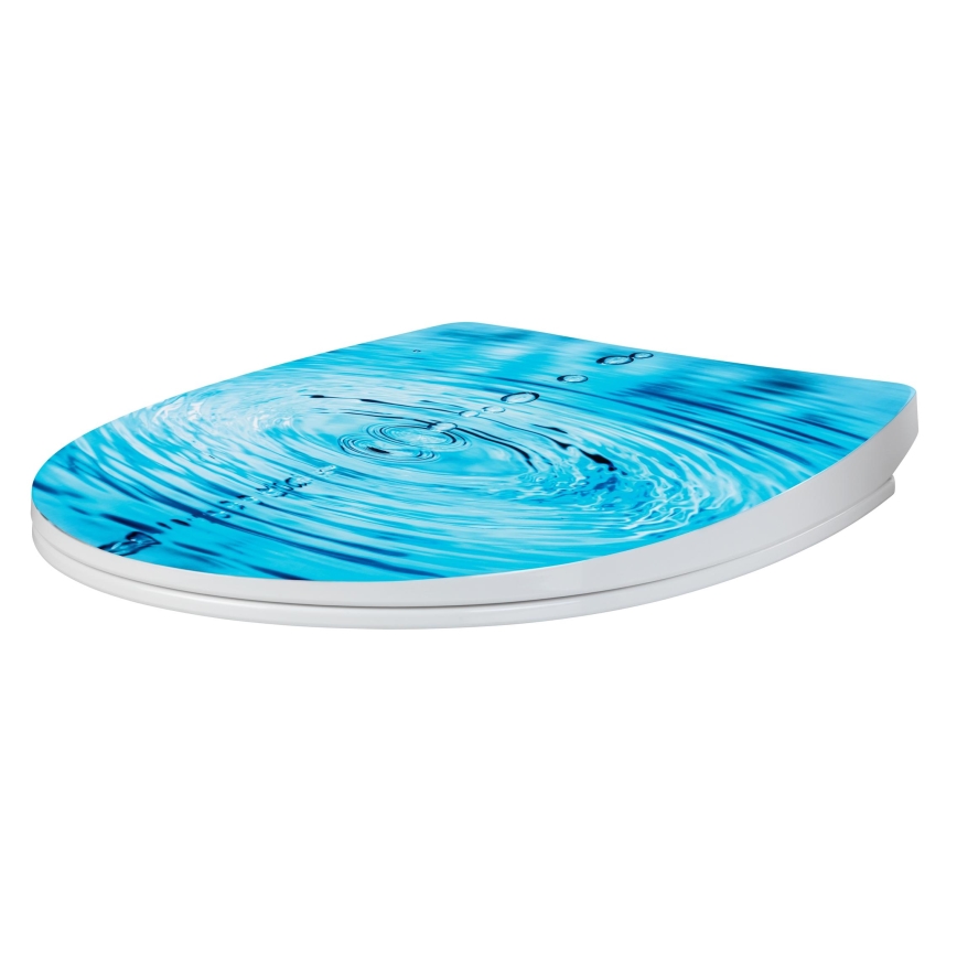 WENKO 24082800-Toaletné sedadlo DROPLETS 45x38,8 cm pestrofarebné/lesklý chróm