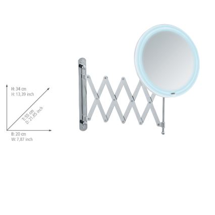 WENKO 24102100 - Zrkadlo BARONA 20x34 cm lesklý chróm