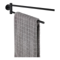 WENKO 24238100-Držiak uterákov BOSIO BLACK 5,5x43 cm nerez/strieborná