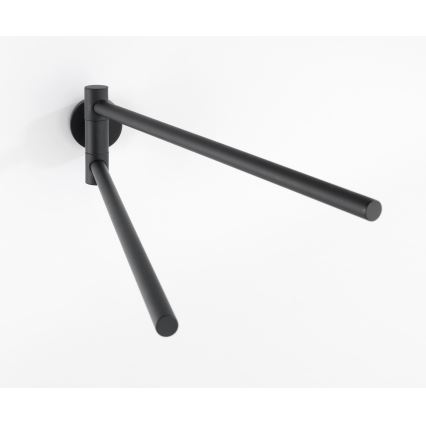 WENKO 24238100-Držiak uterákov BOSIO BLACK 5,5x43 cm nerez/strieborná