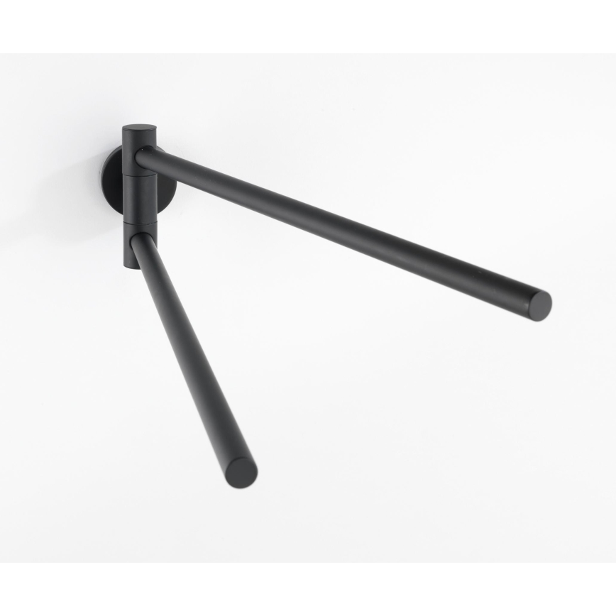 WENKO 24238100-Držiak uterákov BOSIO BLACK 5,5x43 cm nerez/strieborná