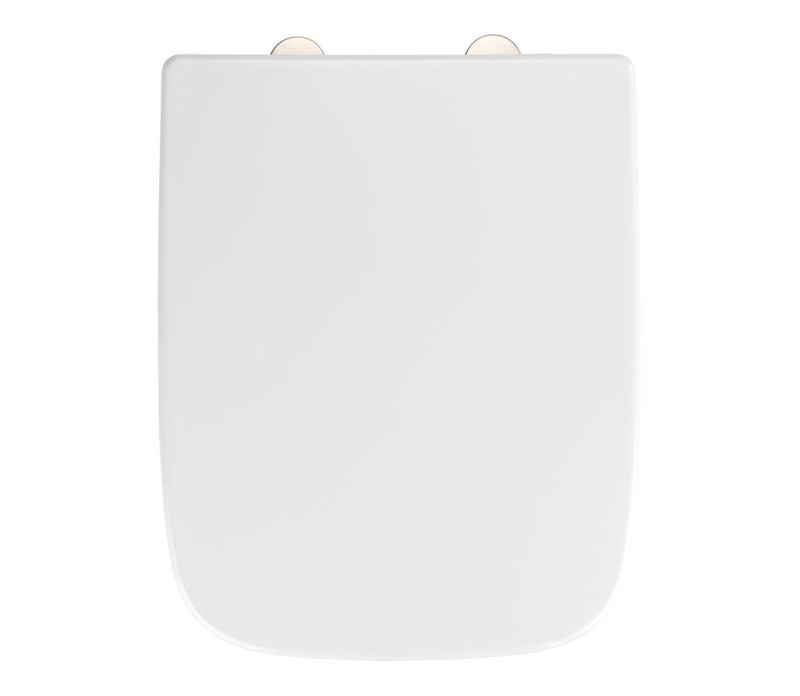 WENKO 24334100-WC sedadlo EXCLUSIVE 46,5 x 37 cm biela/strieborná 24334100
